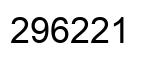 Number 296221 black image