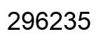 Number 296235 black image