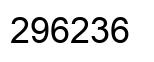 Number 296236 black image