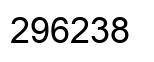Number 296238 black image
