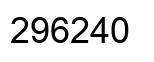 Número 296240 imagen negro