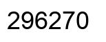 Number 296270 black image