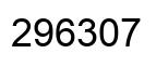 Number 296307 black image