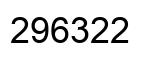 Number 296322 black image