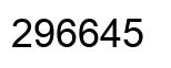 Number 296645 black image