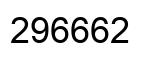 Number 296662 black image