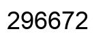 Number 296672 black image