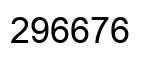 Number 296676 black image