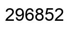 Number 296852 black image