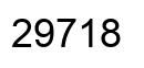 Number 29718 black image