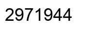 Number 2971944 black image