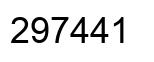 Number 297441 black image