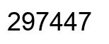 Number 297447 black image