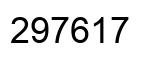 Number 297617 black image