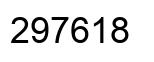 Number 297618 black image
