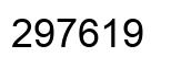 Number 297619 black image