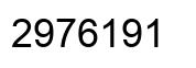 Number 2976191 black image