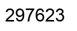 Number 297623 black image