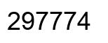 Number 297774 black image