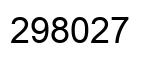 Number 298027 black image