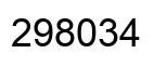 Number 298034 black image