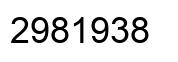 Number 2981938 black image
