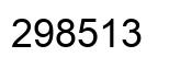 Number 298513 black image