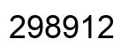 Number 298912 black image