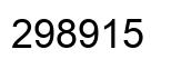 Number 298915 black image