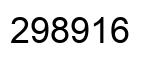 Number 298916 black image