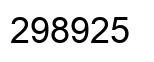 Number 298925 black image