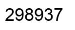 Number 298937 black image