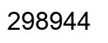 Number 298944 black image