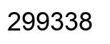 Number 299338 black image