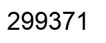 Number 299371 black image