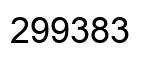 Number 299383 black image