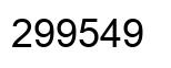 Number 299549 black image