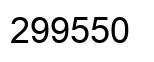 Number 299550 black image