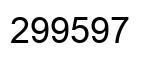 Number 299597 black image