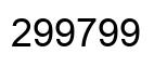 Number 299799 black image