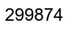 Número 299874 imagen negro