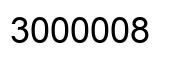 Number 3000008 black image