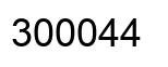 Number 300044 black image