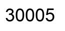 Number 30005 black image