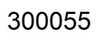 Number 300055 black image