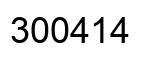 Number 300414 black image
