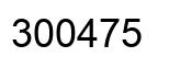 Number 300475 black image