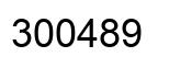 Number 300489 black image