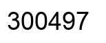 Number 300497 black image