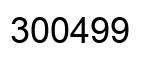 Number 300499 black image
